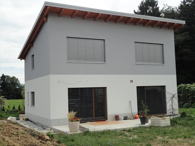 Pasivna Ytong hiša družine Posinek – enostavna in kompaktna enokapnica.